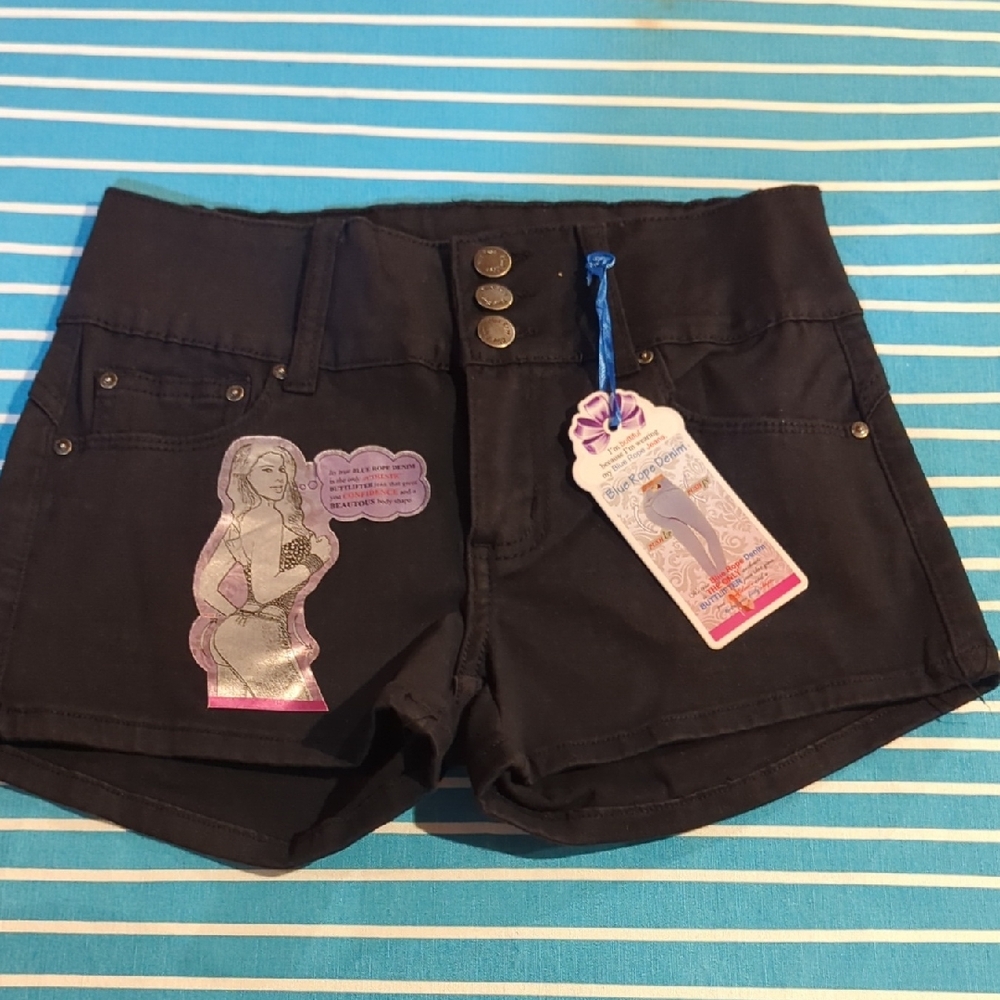 Chic High Waist Black Women's Shorts